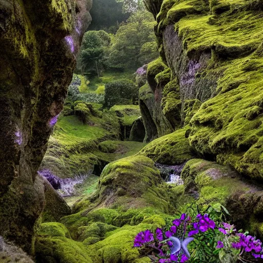 Image similar to under the sun and over the moon is the fairy glen where lived a pretty fairy, named wren