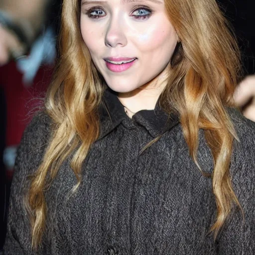 Image similar to elizabeth olsen mixed with scarlett johansson