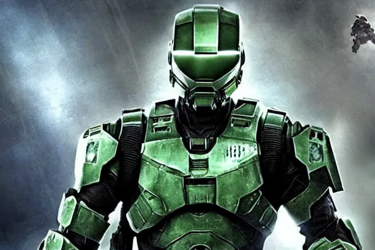 Image similar to robert downey jr as master chief