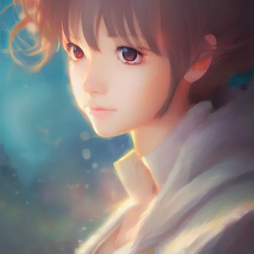 Image similar to cute girl beautiful anime portrait, by stanley artgerm lau, wlop, rossdraws, james jean, andrei riabovitchev, marc simonetti, and sakimichan, tranding on artstation