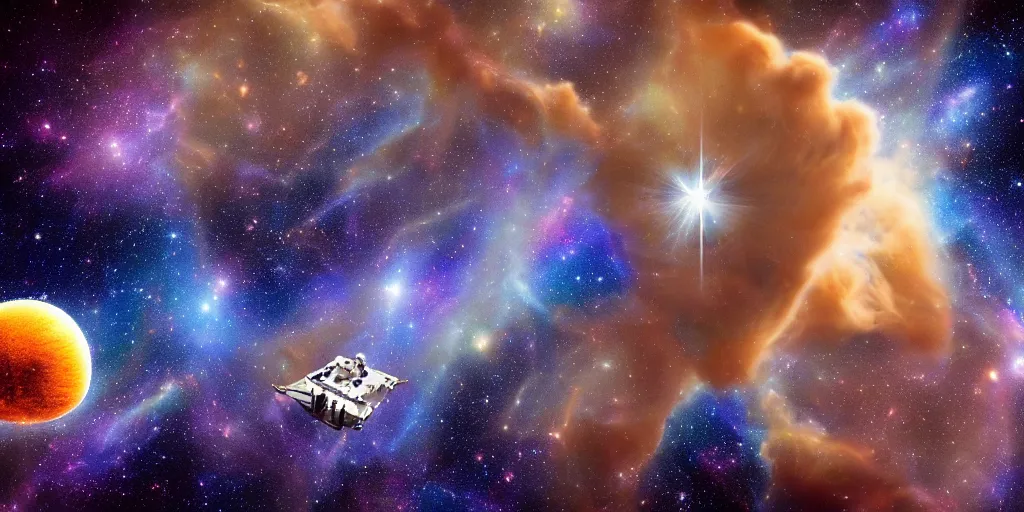 Prompt: Dolly Parton flying in space, a camel floating in space, James Webb Space Telescope, photograph, dark matter, galaxies, depth of field, photo realistic