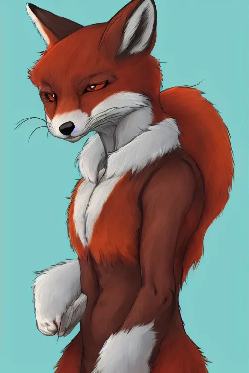 Image similar to a fox fursona, trending on artstation, by kawacy, furry art, digital art