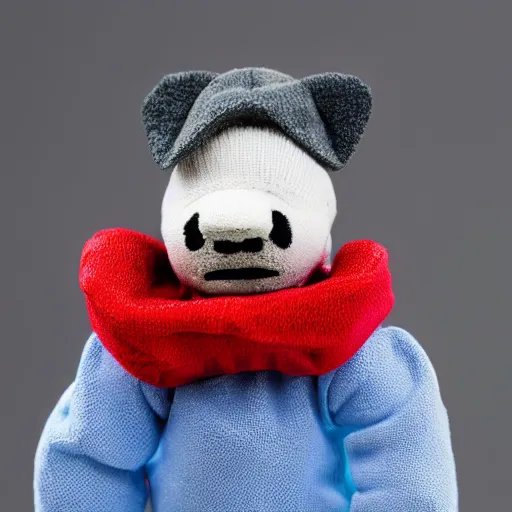 Image similar to photo of walter white as a beanie baby, studio lighting