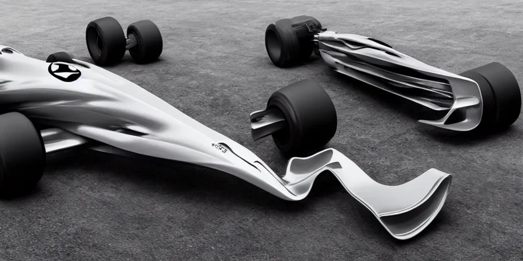 Image similar to a futuristic formula one concept car