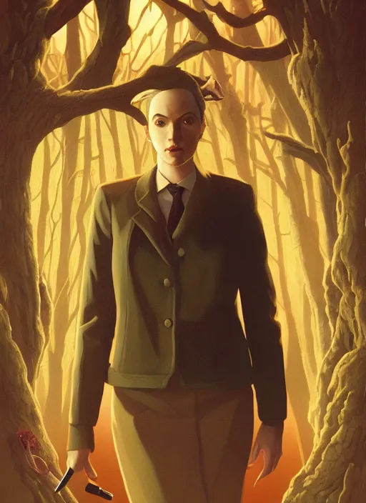 Prompt: Twin Peaks poster artwork by Michael Whelan and Tomer Hanuka, Karol Bak, Rendering of carrying such an emotional weight to her role, commanded the screen with every scene, from scene from Twin Peaks, clean, full of details, by Makoto Shinkai and thomas kinkade, Matte painting, trending on artstation and unreal engine