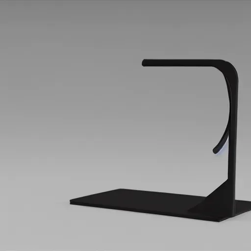 Image similar to wireless headphone stand stand stand, futuristic, techno, cyberpunk, product design, render, concept, fun, geometric