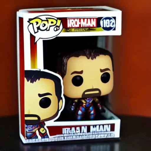 Image similar to iron man as funko pop toy