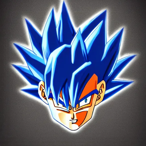 Image similar to super saiyan blue goku on an orange beanie, simple, photorealistic, photograph