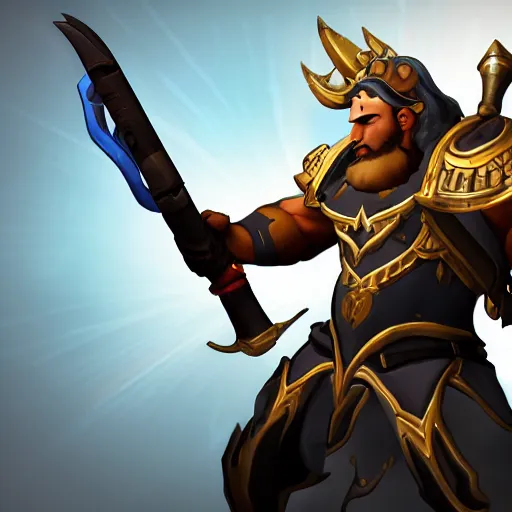 Image similar to zeus overwatch hero concept character