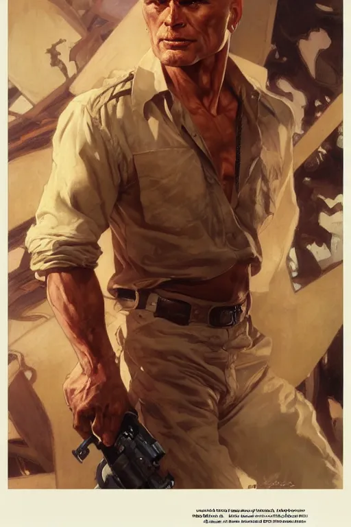 Image similar to Doc Savage portrait by Stanley Artgerm Lau, greg rutkowski, thomas kindkade, alphonse mucha, loish, norman Rockwell