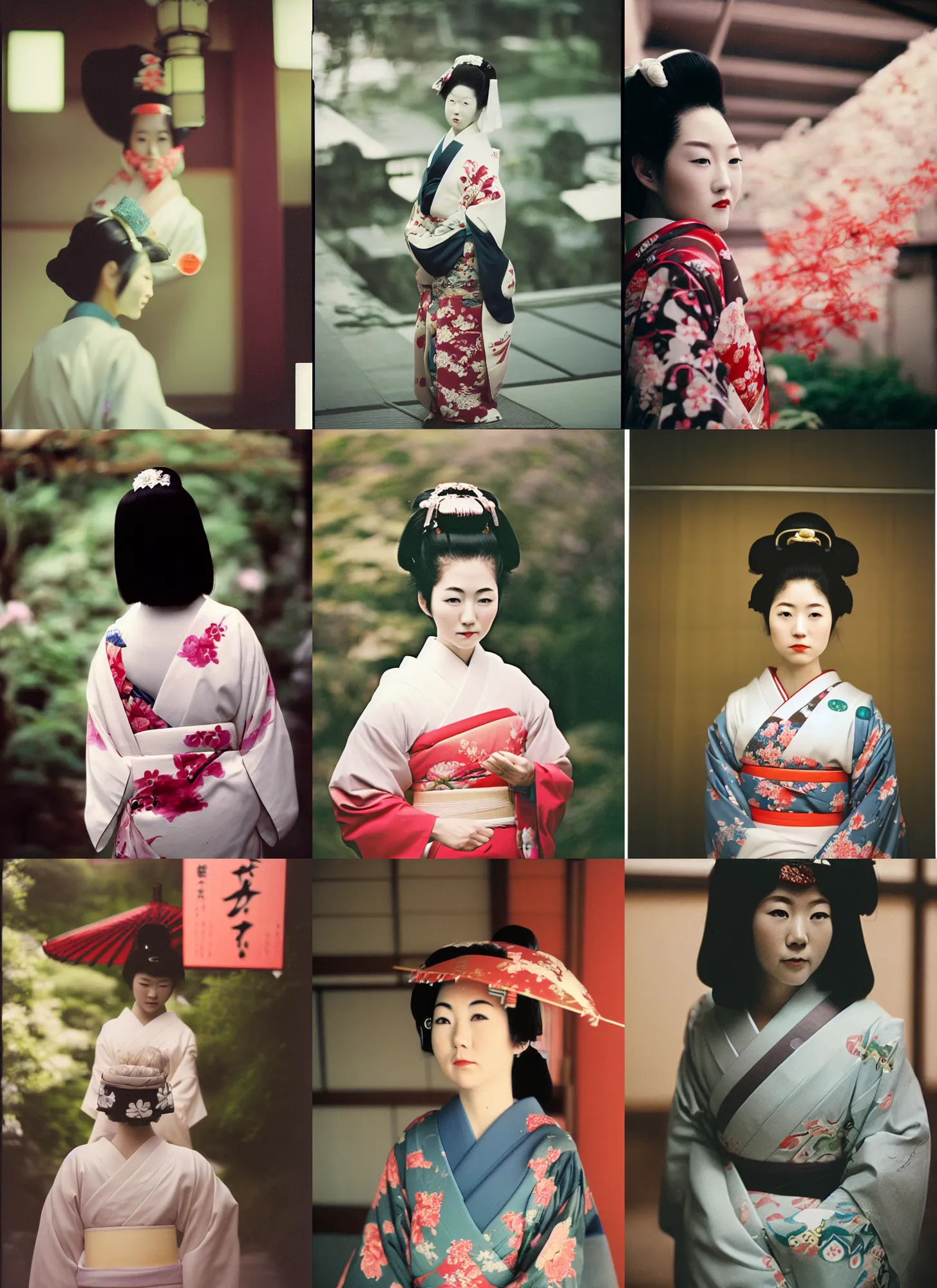 Prompt: Portrait Photograph of a Japanese Geisha Fujicolor Natura 1600