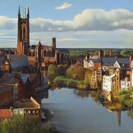 Prompt: Norwich by James Gurney