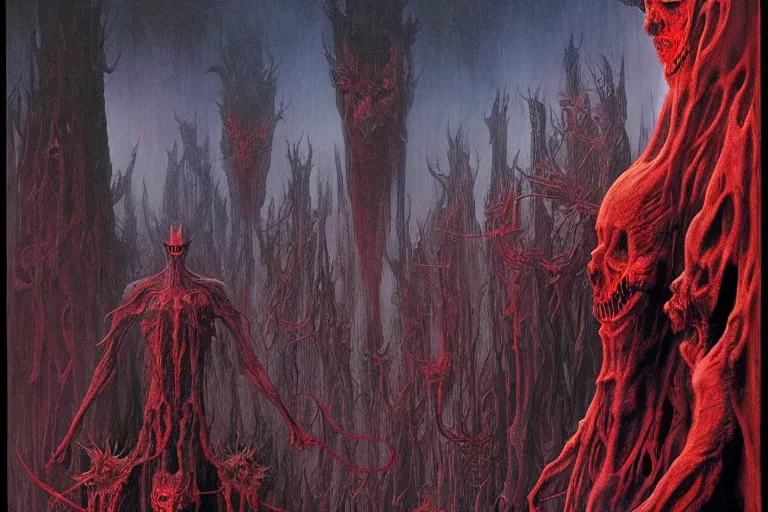 Prompt: dantes hell, symmetry, sci - fi, dark fantasy, by wayne barlowe