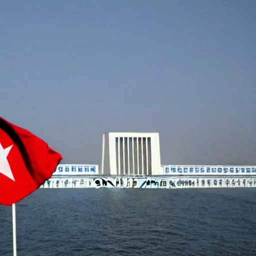 Image similar to north korea as a superpower, futuristic pyongyang