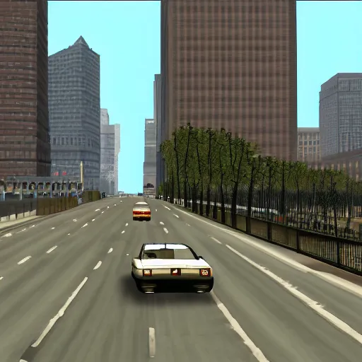 Image similar to grand theft auto 3, 2 0 0 1, gta 3 screenshot, 2 0 0 1 graphics, playstation 2 graphics