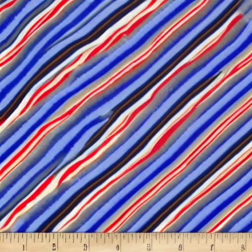 Prompt: zebra with blue and red stripes