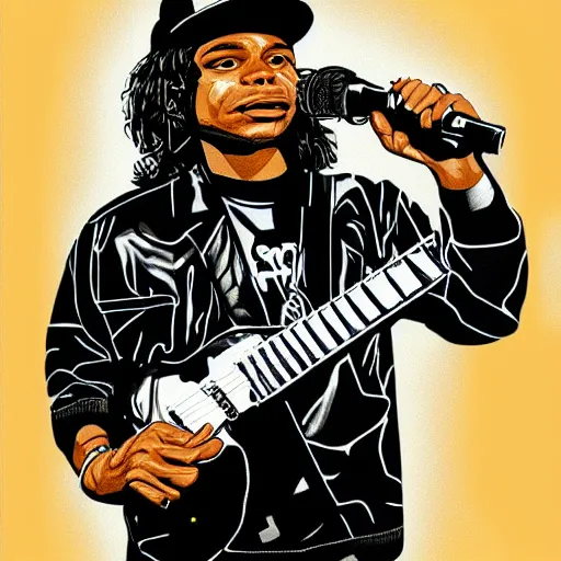 Image similar to eazy-e portrait, color by numbers