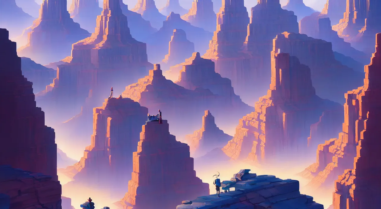 Image similar to metropolis tourist destination city in the depths of the grand canyon, in marble incrusted of legends official fanart behance hd by Jesper Ejsing, by RHADS, Makoto Shinkai and Lois van baarle, ilya kuvshinov, rossdraws global illumination