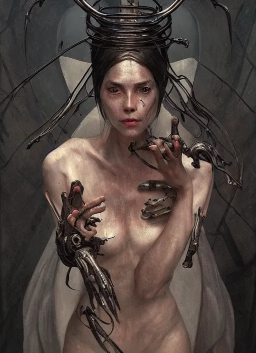 Image similar to horror commander, physically accurate, moody dynamic lighting, very very intricate, very very elegant, highly detailed, digital painting, artstation, HR GIGER, Hieronymus Bosch, Francis Bacon, concept art, smooth, very beautiful, sharp focus, illustration, art by artgerm and greg rutkowski and alphonse mucha