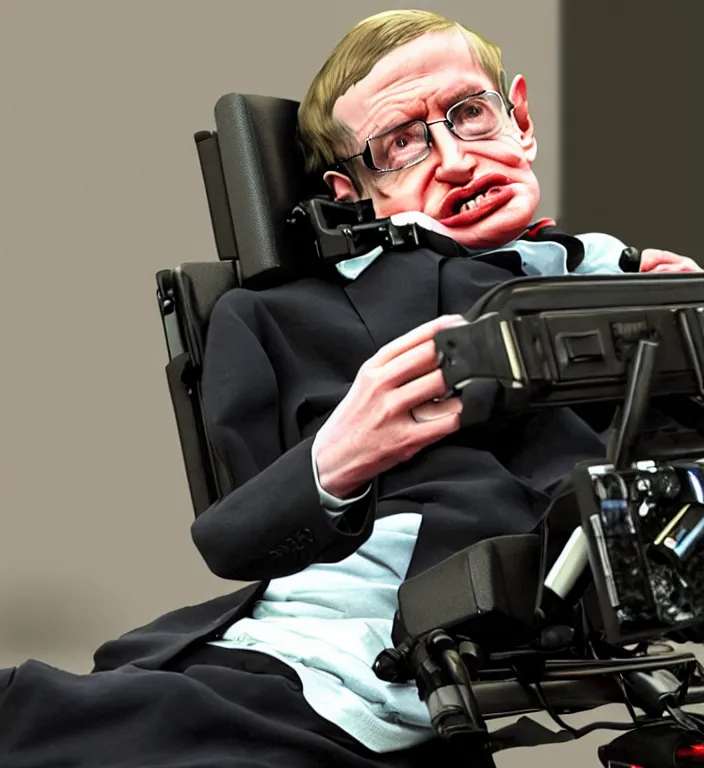 Prompt: stephen hawking in gta 5 screensaver