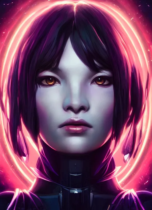 Image similar to symmetry!! portrait of sailor saturn! alien in the style of horizon zero dawn, machine face, intricate, elegant, highly detailed, digital painting, artstation, concept art, smooth, sharp focus, illustration, art by artgerm and greg rutkowski and alphonse mucha, 8 k