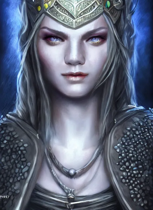 Image similar to a higly detailed airbrush portrait painting of a fantasy character, fantasy portrait, pinterest, baldur's gate, pathfinder, dynamic lighting, ambient lighting, deviantart