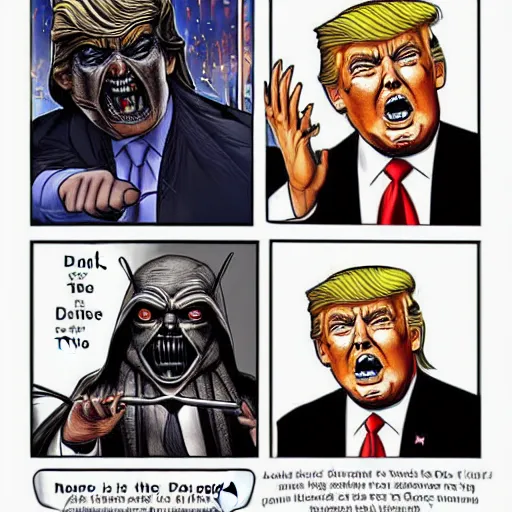 Image similar to dark lord of the sith as president donald trump