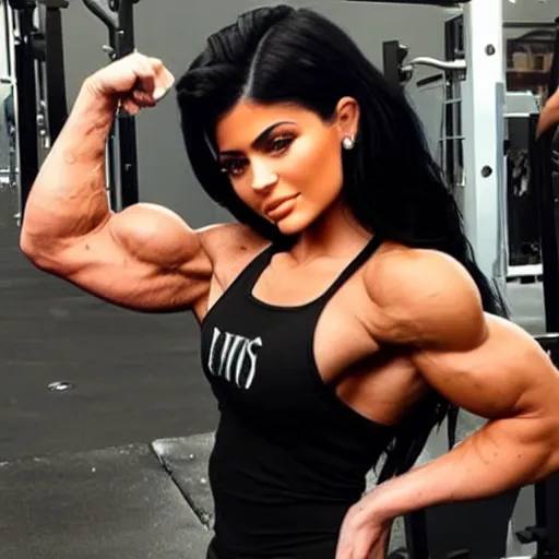 Image similar to kylie jenner as a female bodybuilder