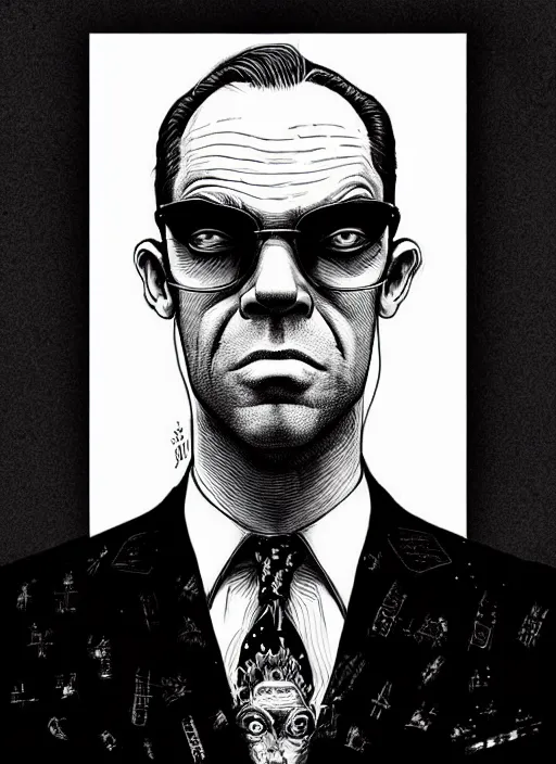 Image similar to highly detailed portrait of agent smith, magnificent, photographic realistic background, by james gilleard, by joe fenton, by kaethe butcher, trending on instagram, award winning details