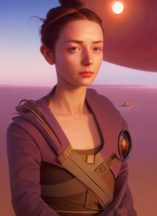 Prompt: highly detailed surreal vfx portrait of a beautiful, young female pilot, dune, analogous colors, stephen bliss, unreal engine, greg rutkowski, loish, rhads, beeple, makoto shinkai and lois van baarle, ilya kuvshinov, rossdraws, tom bagshaw, alphonse mucha, global illumination, detailed and intricate environment