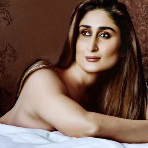 Image similar to portrait of kareena kapoor portrait in bed