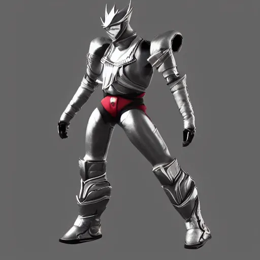 Prompt: Tokusatsu character based on Ferrari, unreal engine, 3D model