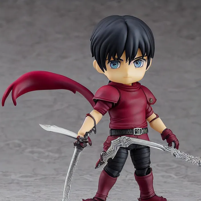 Prompt: Guts from Berserk, An anime Nendoroid of Guts from Berserk, figurine, detailed product photo