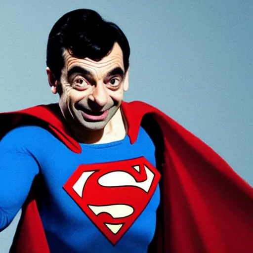 Prompt: Mr. Bean as Superman