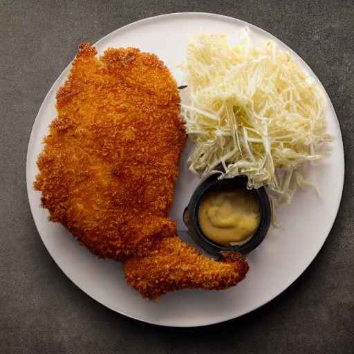 Image similar to breaded chicken with a crown of a king in top of it, hyper realistic, 4k