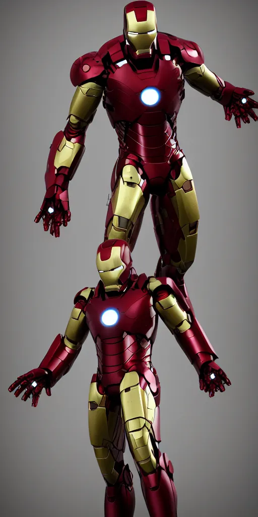 Prompt: militaristic latest technology iron man armor, 3 d render, unreal engine