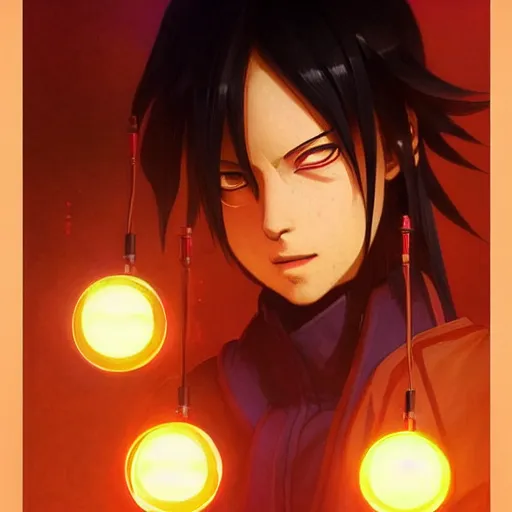 Prompt: itachi, glowing lights!! intricate, elegant, highly detailed, digital painting, artstation, concept art, smooth, sharp focus, illustration, art by artgerm and greg rutkowski and alphonse mucha