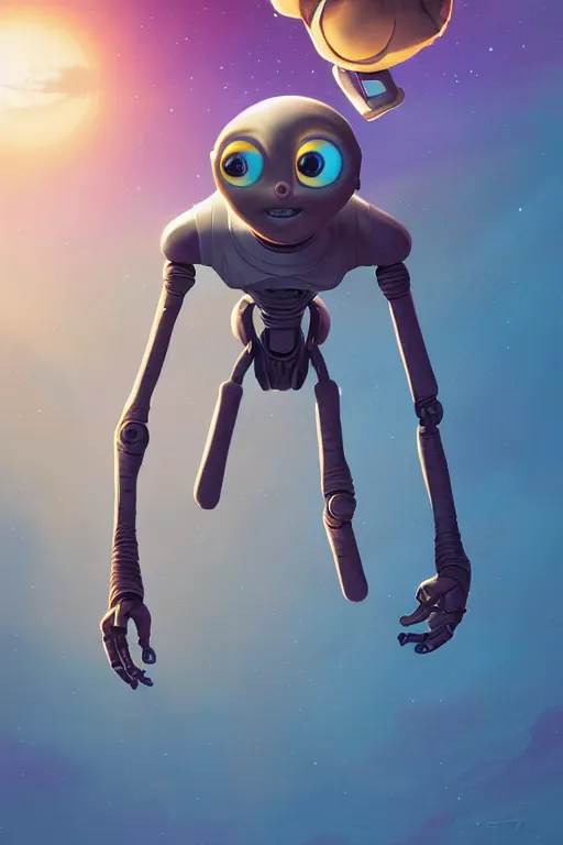 Prompt: e. t. the extra terrestrial as robot. comics, behance hd by jesper ejsing, by rhads, makoto shinkai and lois van baarle, ilya kuvshinov, rossdraws global illumination ray tracing hdr radiating a glowing aura