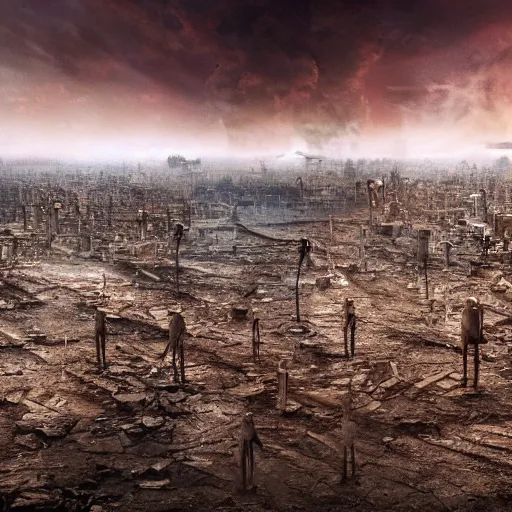 Image similar to the last picture man kind will ever take, 8 k resolution hyperdetailed, dystopian apocalyptic surrealism