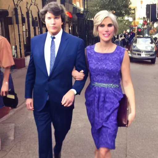 Image similar to tucker carlson, dressed like a princess