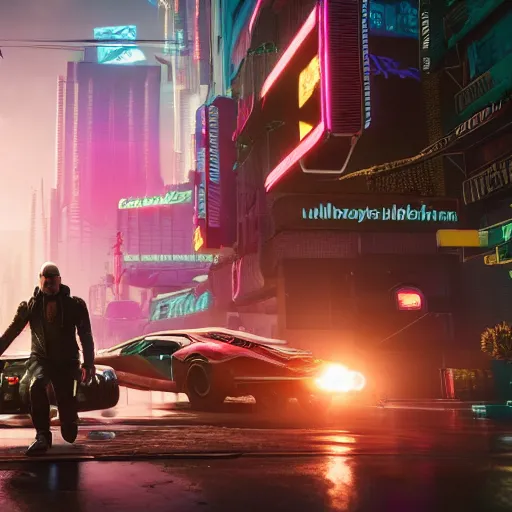 Image similar to tragedy in Cyberpunk 2077. CP2077. 3840 x 2160