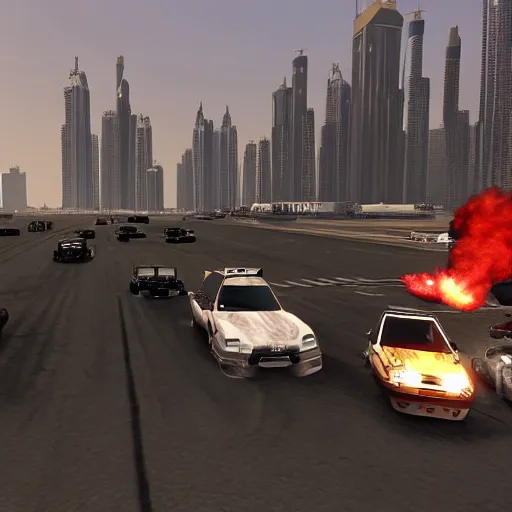 Image similar to gta : dubai, helltaker