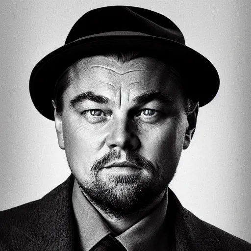 Prompt: leonardo dicaprio as an old man, portrait, wrinkles, lines, portrait