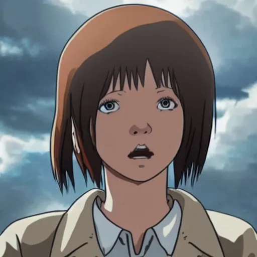 Prompt: Millie Bobby Brown in Attack on Titan