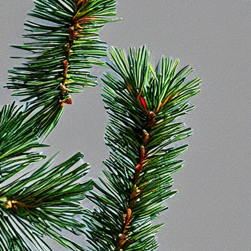 Prompt: a perfect photo of close-up pine branch. Behance