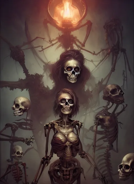 Image similar to legion of horrible skeletons, cinematic lighting, hyper-detailed, cgsociety, 8k, high resolution, in the style of Charlie Bowater, Tom Bagshaw, Alexis Franklin, Elena Masci, Pawel Rebisz