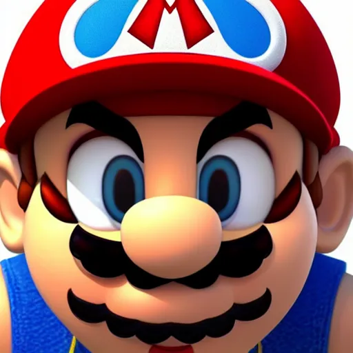 Prompt: super mario as a real looking human, real life, highly detailed, shot on iphone 1 3, photorealistic