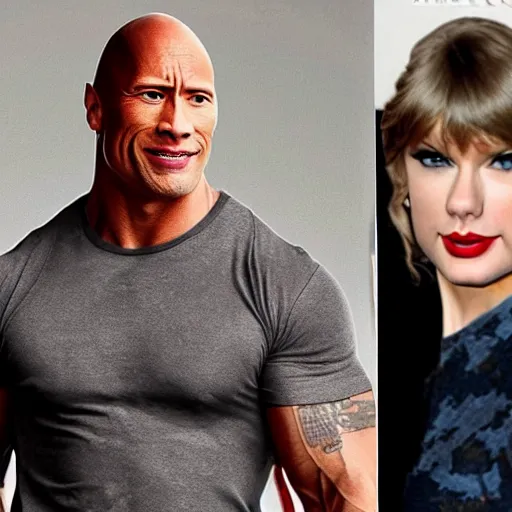 Dwayne the rock Johnson as Taylor swift | Stable Diffusion | OpenArt