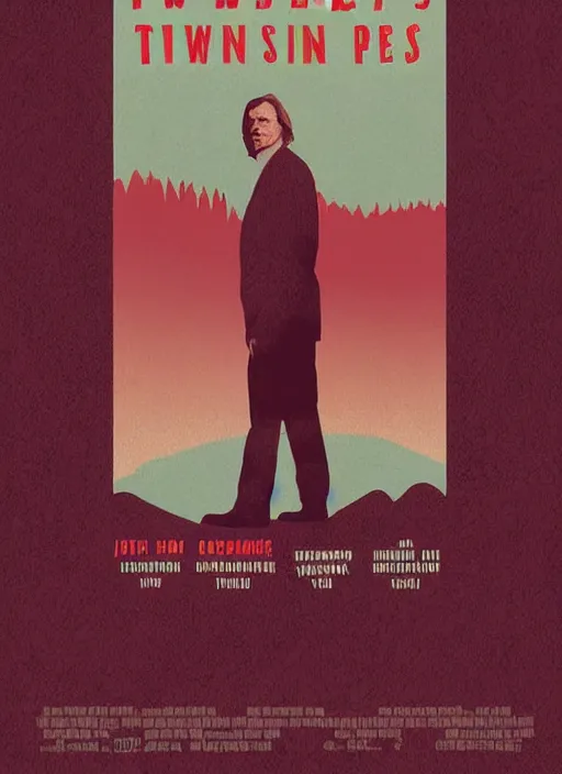 Prompt: twin peaks movie poster art by matthew peak