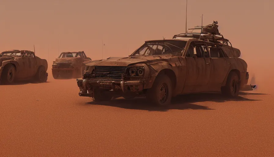 Prompt: washington dc in mad max, tons of sand, sandstorm, sand dunes, hyperdetailed, artstation, cgsociety, 8 k